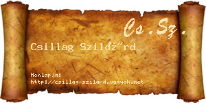 Csillag Szilárd névjegykártya