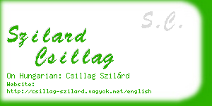 szilard csillag business card